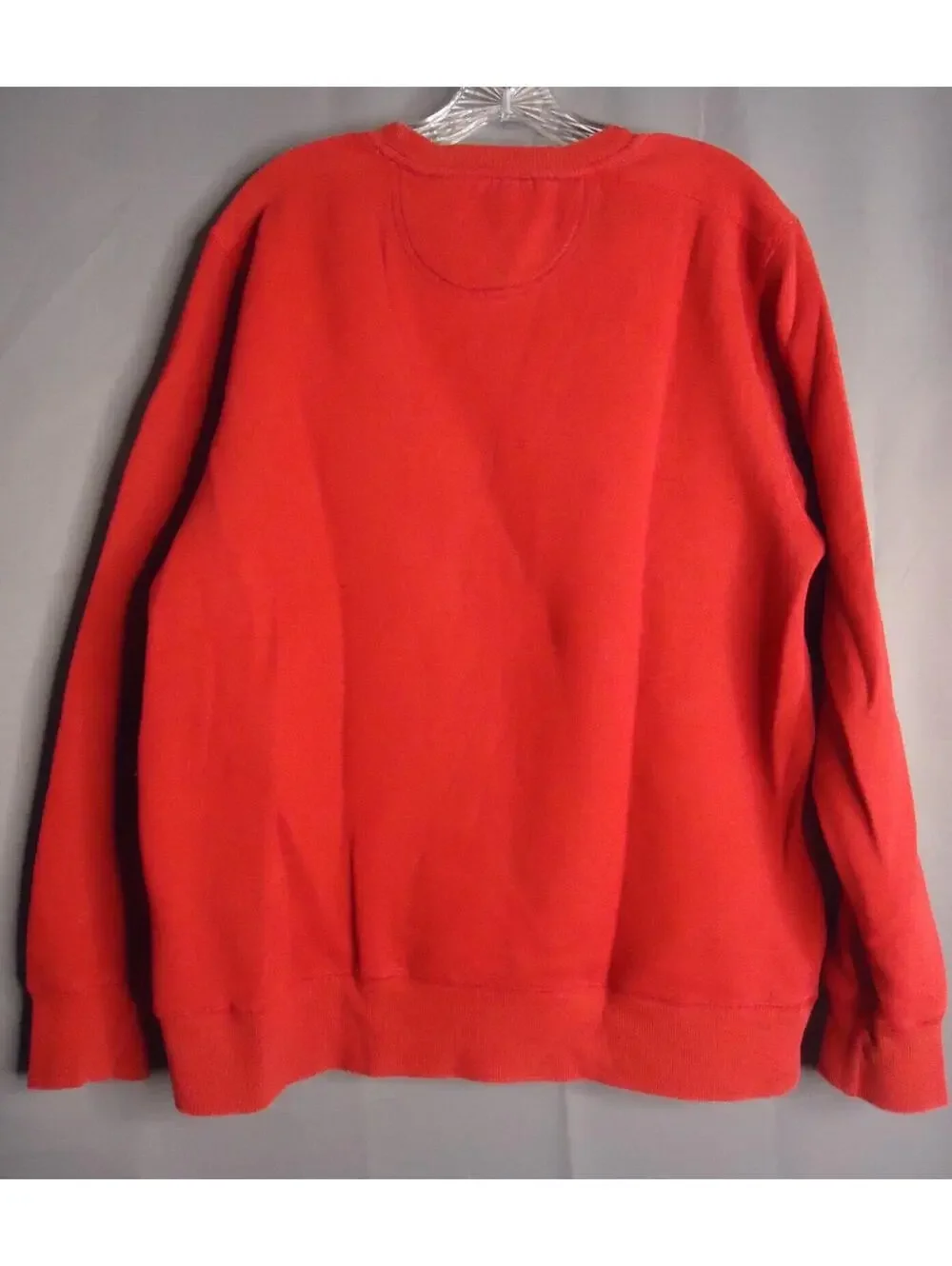 IZOD Red Sweater Long Sleeve Crew Neck Pullover Cotton Blend Mens Size Medium